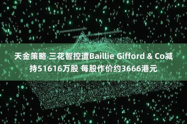 天金策略 三花智控遭Baillie Gifford & Co减持51616万股 每股作价约3666港元