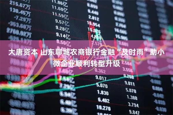 大唐资本 山东聊城农商银行金融“及时雨”助小微企业顺利转型升级