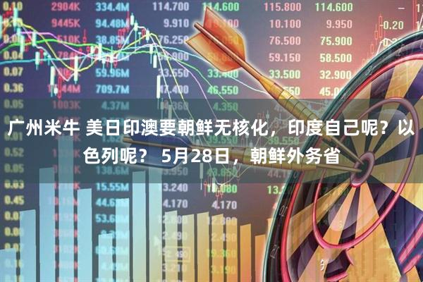 广州米牛 美日印澳要朝鲜无核化，印度自己呢？以色列呢？ 5月28日，朝鲜外务省
