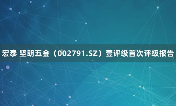 宏泰 坚朗五金（002791.SZ）壹评级首次评级报告